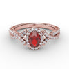 Fana Swirls of Love Ruby and Diamond Twist Ring