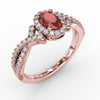 Fana Swirls of Love Ruby and Diamond Twist Ring