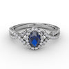 Fana Swirls of Love Sapphire and Diamond Twist Ring