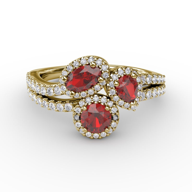 Fana Feel The Elegance Ruby and Diamond Ring