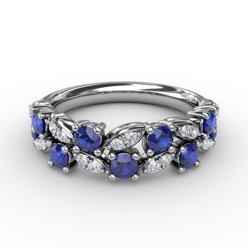 Fana Marquise Sapphire and Diamond Ring