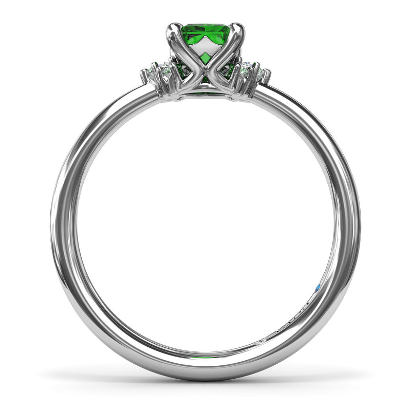 Fana Emerald and Diamond Cluster Ring