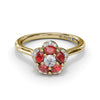 Fana Floral Ruby and Diamond Ring