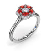 Fana Floral Ruby and Diamond Ring