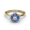 Fana Floral Sapphire and Diamond Ring