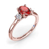 Fana Three Stone Ruby and Diamond Ring