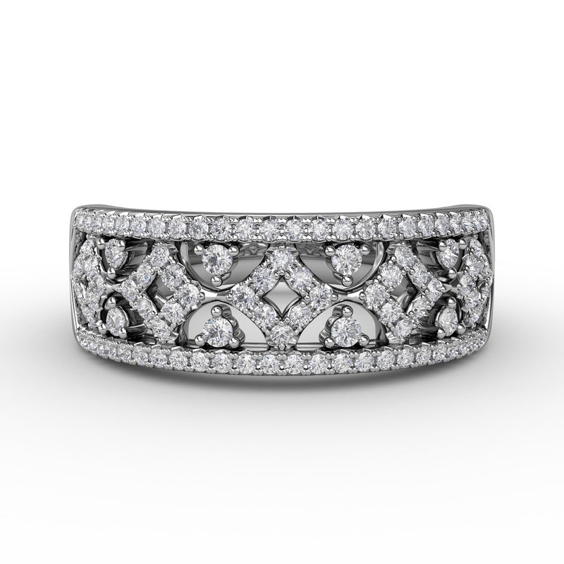 Fana Geometric Pave Diamond Band