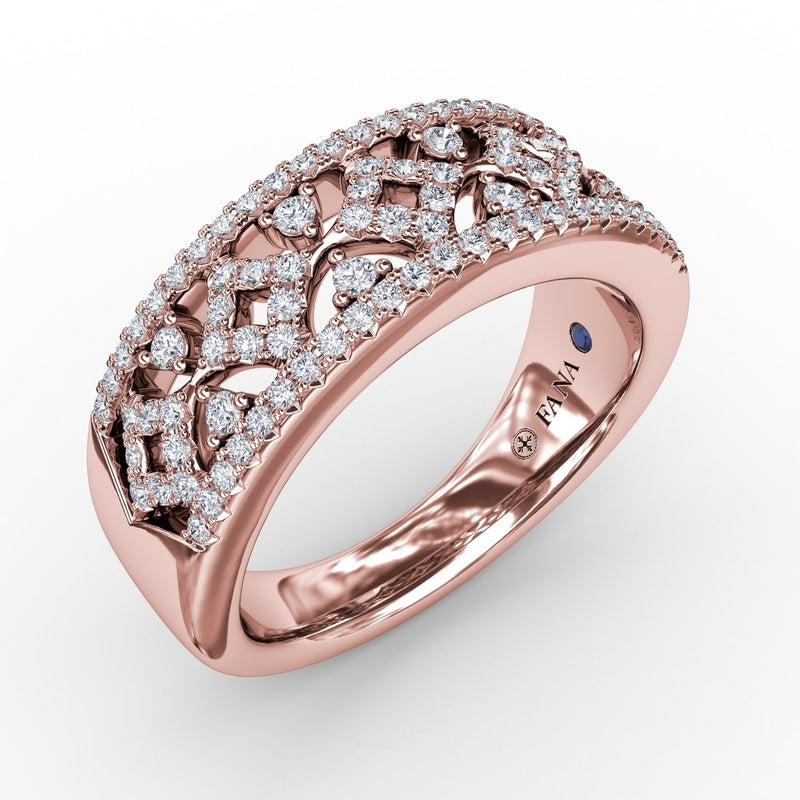 Fana Geometric Pave Diamond Band