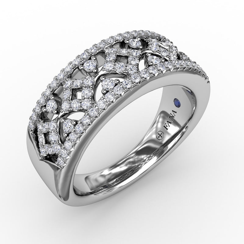 Fana Geometric Pave Diamond Band