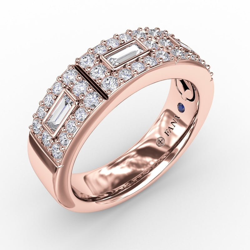 Fana Emerald Cut Diamond Band