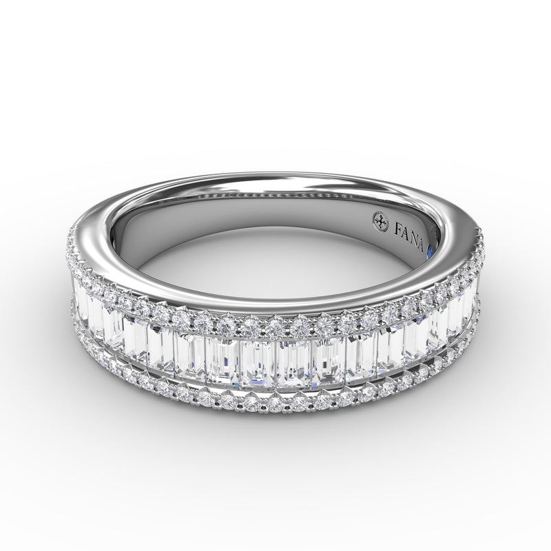 Fana Triple-Row Baguette Diamond Band