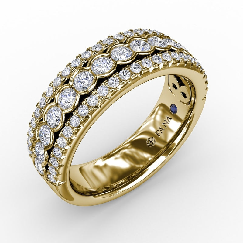 Fana Triple-Row Diamond Band