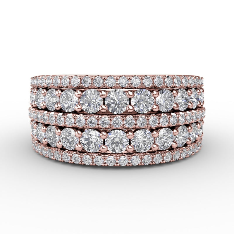 Fana Five-Row Diamond Band