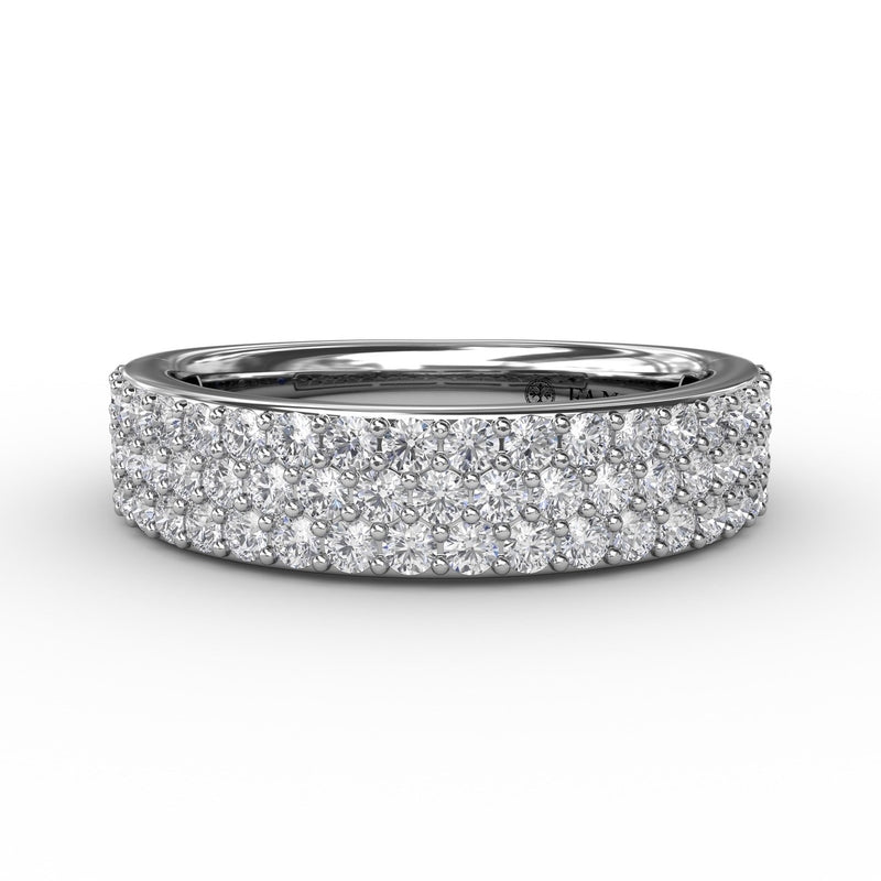 Fana Triple Row Pave Diamond Band