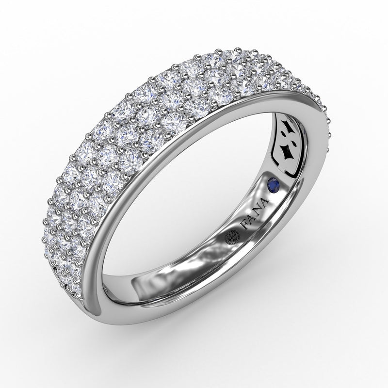 Fana Triple Row Pave Diamond Band