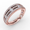 Fana Three-Row Diamond Band