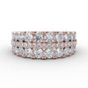 Fana Triple-Row Round Diamond Band