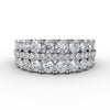 Fana Triple-Row Round Diamond Band