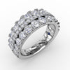 Fana Triple-Row Round Diamond Band