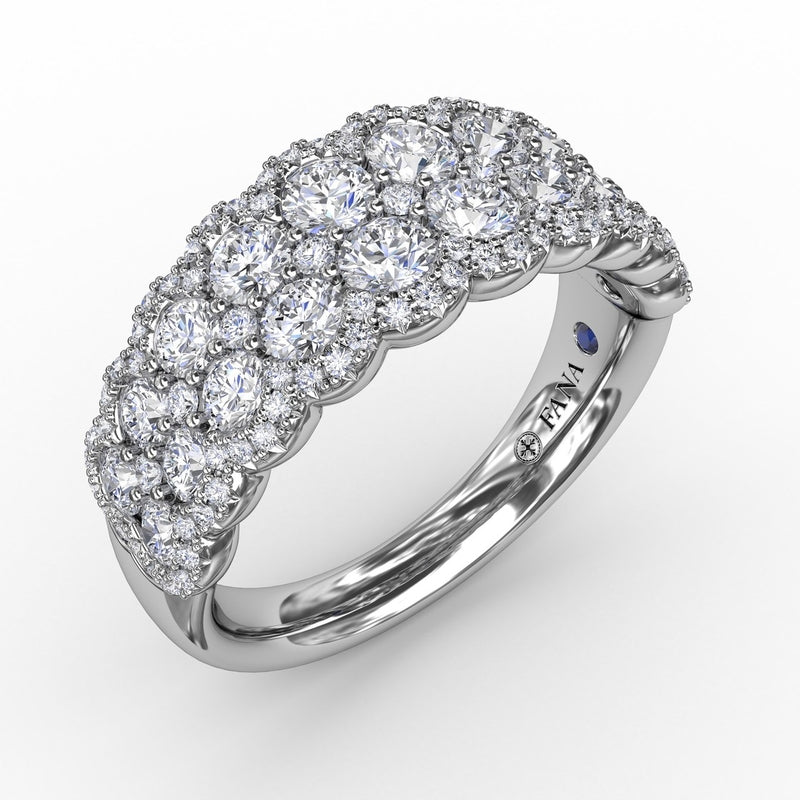 Fana Multi-Layered Round Diamond Band