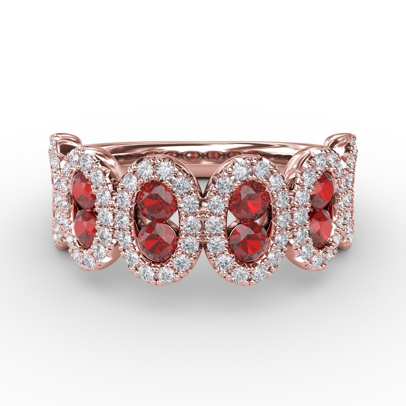 Fana Think Like A Queen Ruby and Diamond Ring