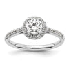 Quality Gold 14k Halo Diamond Semi-mount Engagement Rings