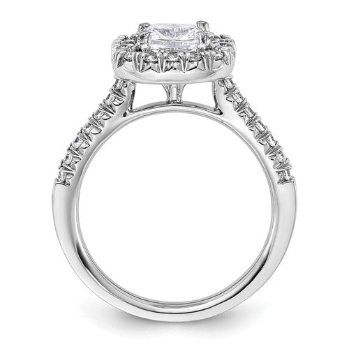 Quality Gold 14k Cushion Halo Diamond Semi-mount Engagement Rings