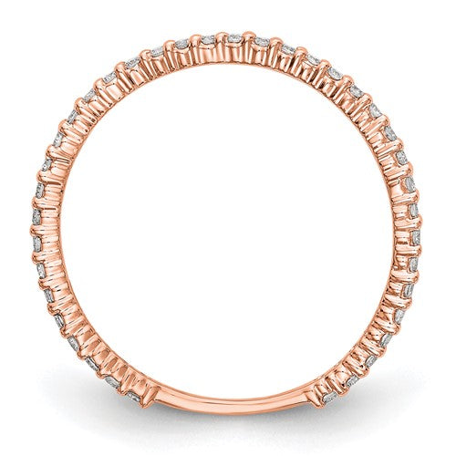 Quality Gold 14k Rose Gold Lab Grown Diamond Band