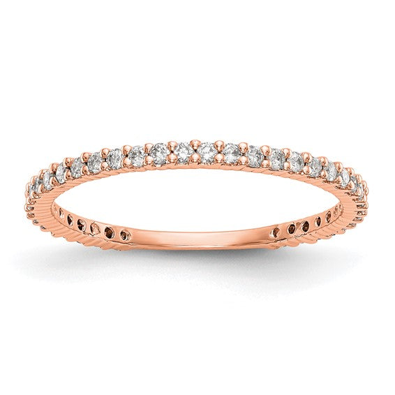 Quality Gold 14k Rose Gold Lab Grown Diamond Band