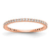 Quality Gold 14k Rose Gold Lab Grown Diamond Band