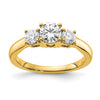Quality Gold 14k Yellow Lab Grown Diamond SI1/SI2, G H I, 3-Stone Engagement Ring