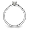 Quality Gold 14k White Gold Lab Grown Diamond Solitaire SI+, H+, Comp Eng Ring