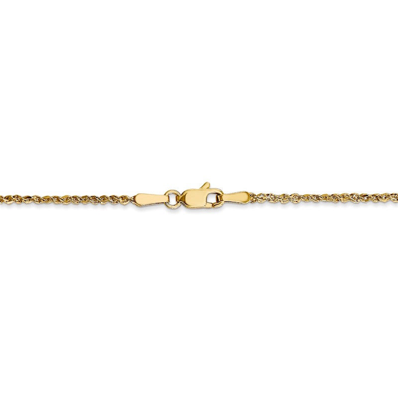 Quality Gold 14k 1.7mm Ropa Anklet