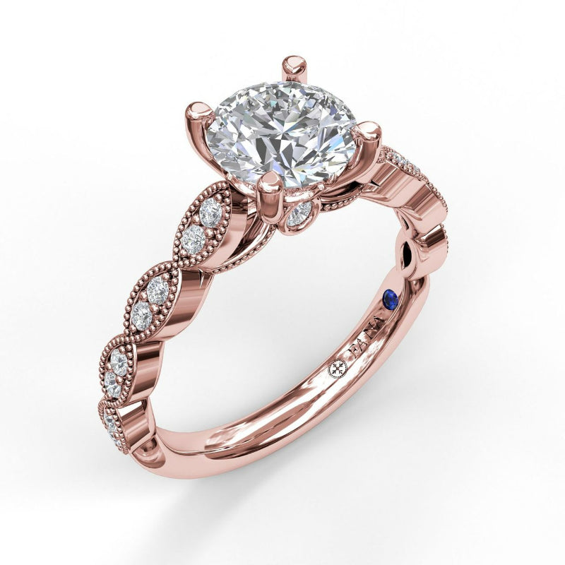 Fana Vintage Marquise Accent Engagement Ring