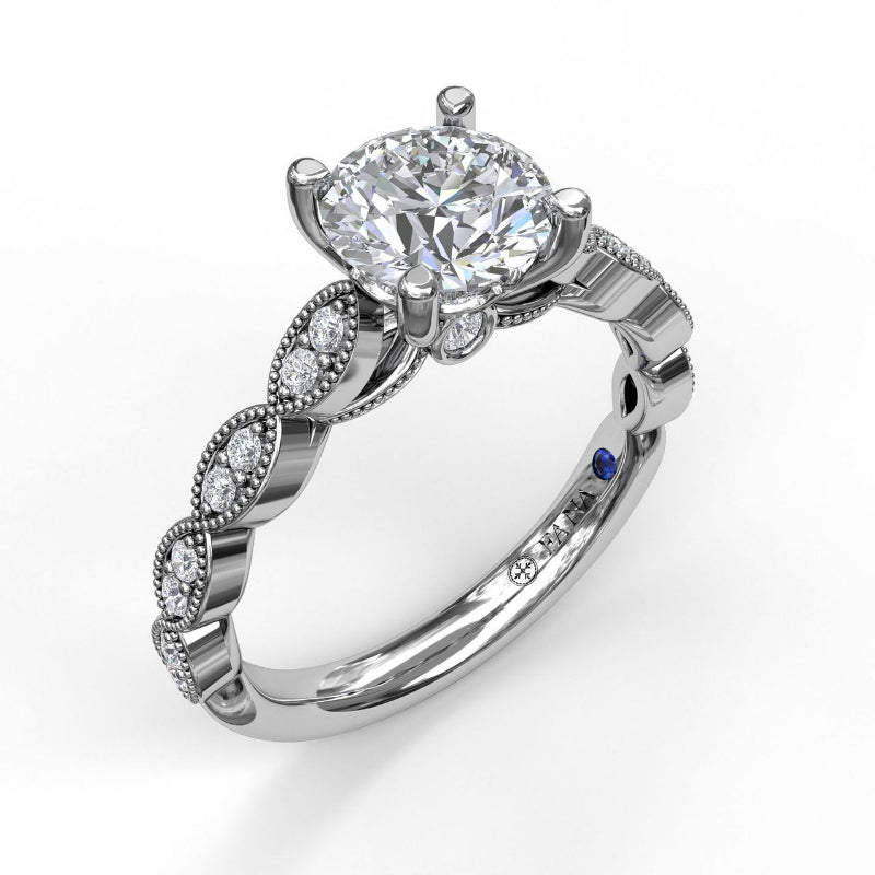 Fana Vintage Marquise Accent Engagement Ring