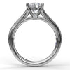 Fana Classic Diamond Engagement Ring with Detailed Milgrain Band