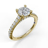 Fana Delicate Classic Engagement Ring with Delicate Side Detail