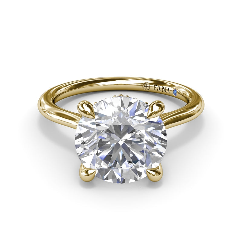 Fana Classic Hidden Halo Diamond Engagement Ring