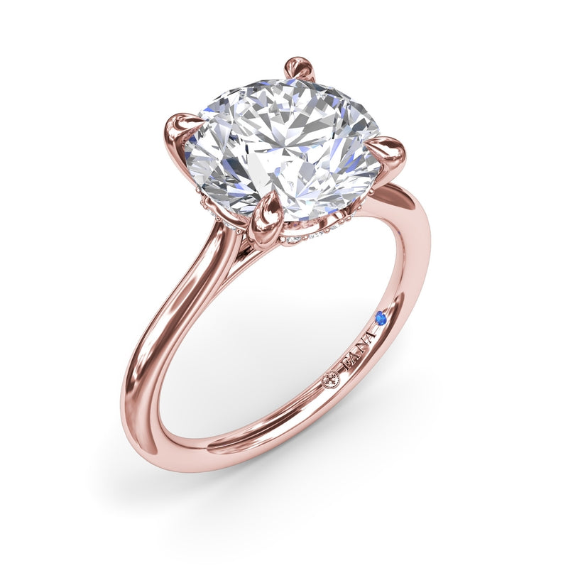 Fana Classic Hidden Halo Diamond Engagement Ring