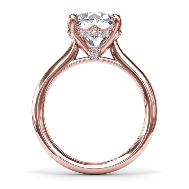 Fana Classic Hidden Halo Diamond Engagement Ring