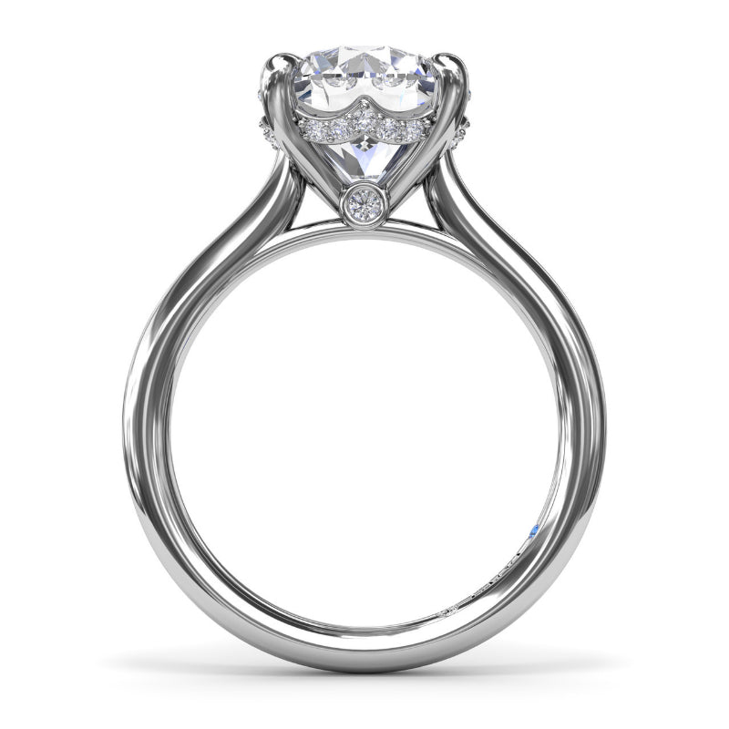 Fana Classic Hidden Halo Diamond Engagement Ring