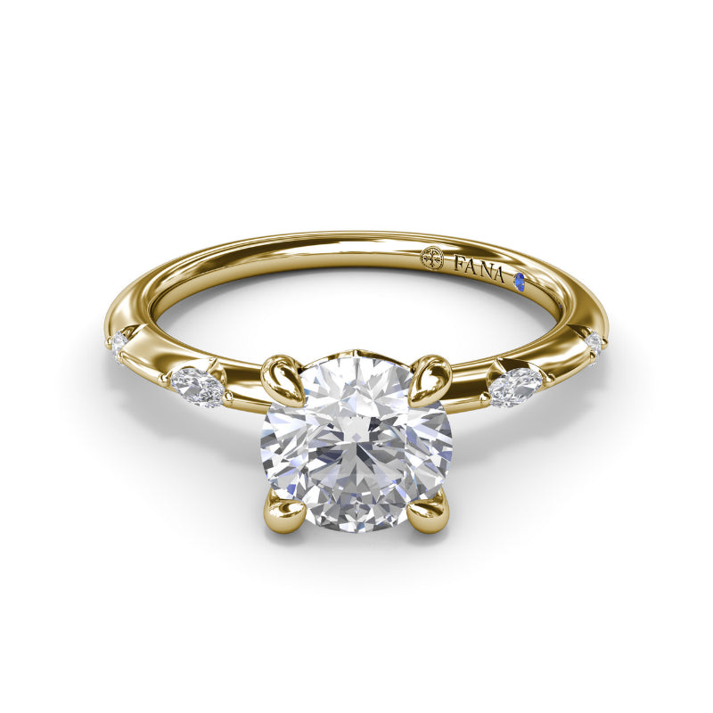 Fana Captivating Raindrop Diamond Engagement Ring