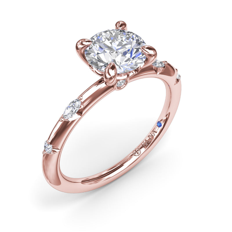 Fana Captivating Raindrop Diamond Engagement Ring