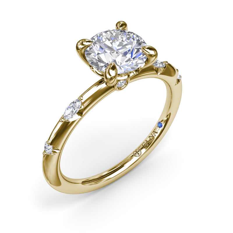 Fana Captivating Raindrop Diamond Engagement Ring