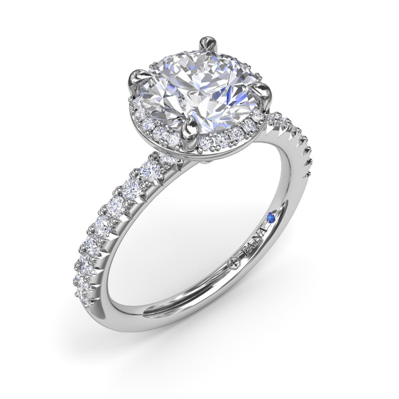 Fana Simply Stunning Diamond Halo Engagement Ring