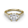 Fana Emerald Cut Side Stone Engagement Ring