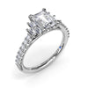 Fana Emerald Cut Side Stone Engagement Ring