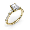 Fana Emerald Cut and Tapered Baguette Engagement Ring