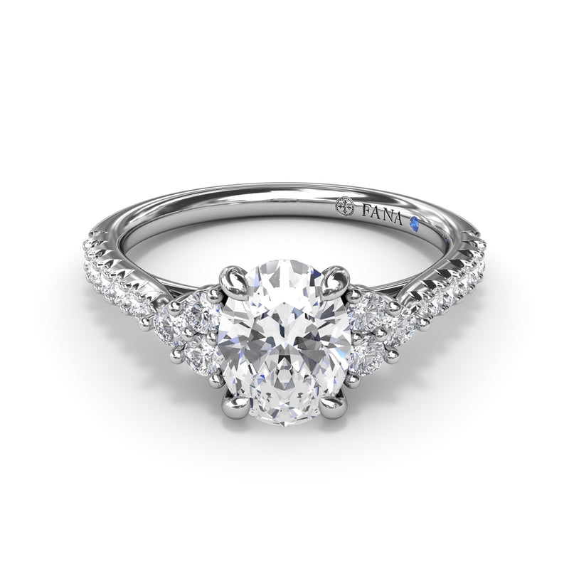 Fana Clustered Diamond Engagement Ring