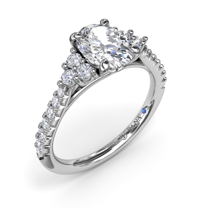 Fana Clustered Diamond Engagement Ring